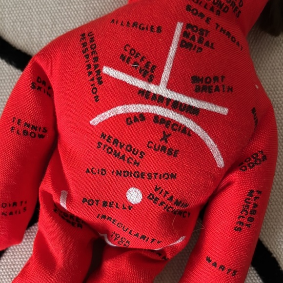 Vintage Red Voodoo Doll Plush Toy - Picture 7 of 9